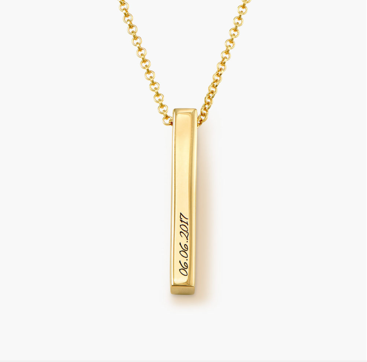 Personalised Pillar Bar Necklace