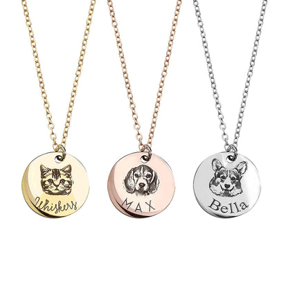 Mimi Pet Portrait Personalized Necklace