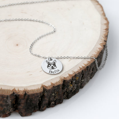 Mimi Pet Portrait Personalized Necklace