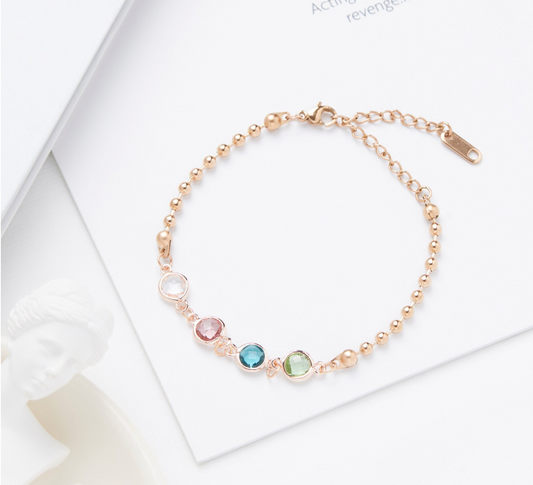 Personalised Family Birthstone Bracelet