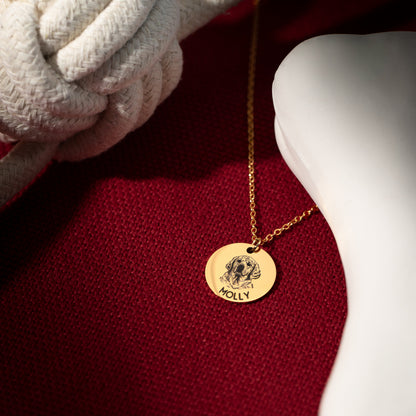 Mimi Pet Portrait Personalized Necklace