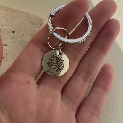 Personalised Pet Portrait Keychain
